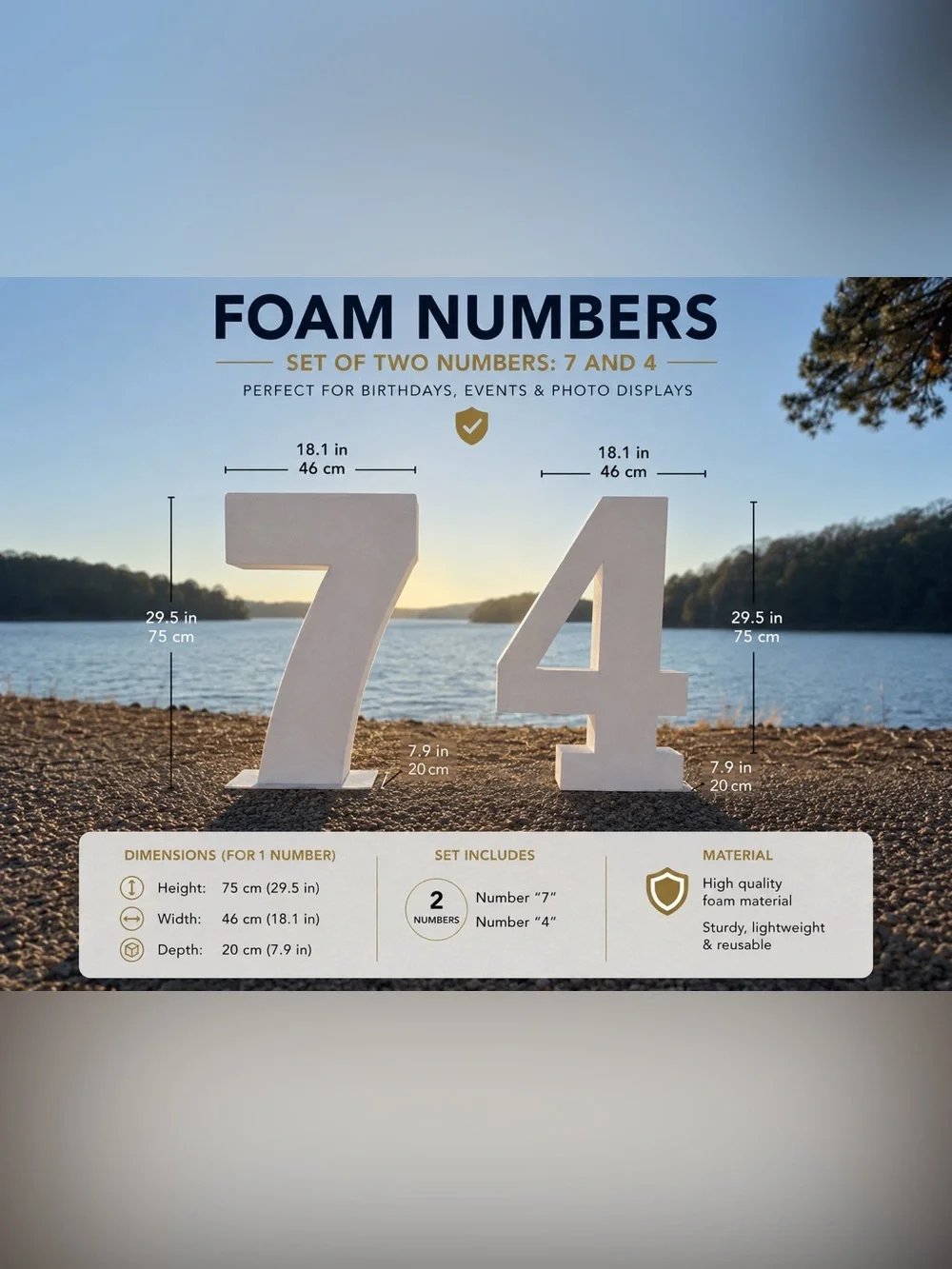 Custom Foam Event Number Set | Choose Your Numbers